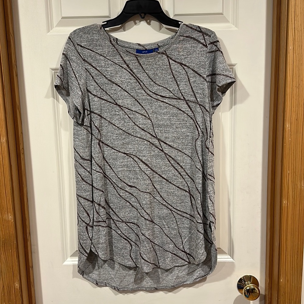Apt 9 Oversized Gray Top, Size L